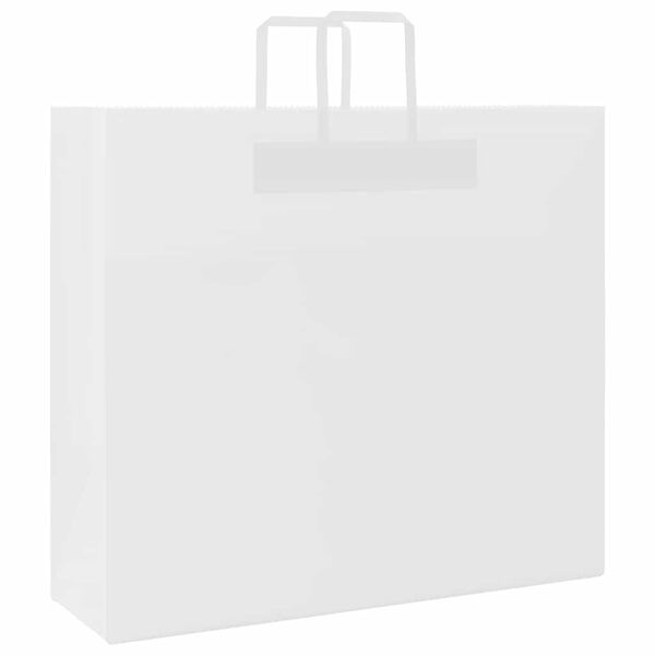 vidaXL Sacos de papel 250 unid com al&ccedil;as branco 54x15x49 cm
