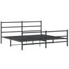 vidaXL Estrutura de cama com cabeceira e p&eacute;s 180x200 cm metal preto