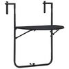 vidaXL Mesa varanda pendurar 60x64x83,5cm pl&aacute;stico aspeto vime preto