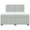 vidaXL Cama com molas/colch&atilde;o 180x200 cm veludo cinzento-claro