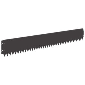 vidaXL Acabamento para Gramado 20 pcs 103 x 15 cm A&ccedil;o Preto