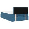 vidaXL Estrutura cama otomana colch&atilde;o 120x200cm veludo azul escuro