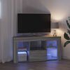 vidaXL Criado-mudo de LED para TV de Canto Cinza Sonoma