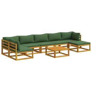 vidaXL Conjunto de Sof&aacute;s 8 unid. Natural Madeira S&oacute;lida de Ac&aacute;cia