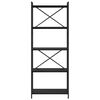 vidaXL Estante Carvalho Preto 60 x 30 x 155 cm Madeira processada