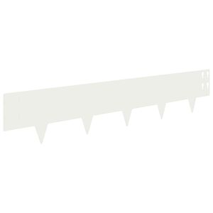 vidaXL Acabamento para Gramado 20 pcs 100 x 20 cm A&ccedil;o Branco