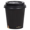 vidaXL Copos de caf&eacute; em papel com tampas 200 ml 500 pcs preto