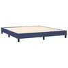 vidaXL Cama box spring c/ colch&atilde;o e LED 180x200 cm tecido azul