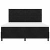 vidaXL Cama Box com colch&atilde;o com cabeceira Preto 180 x 200 cm tecido