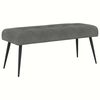 vidaXL Banco com bot&otilde;es estofados Cinzento-Escuro 110 x 40 x 46 cm