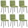 vidaXL Cadeiras de jantar 6 pcs veludo verde-claro