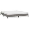 vidaXL Estrutura de cama sem colch&atilde;o 160x200 cm tecido cinzento-escuro