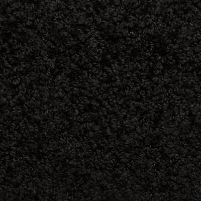 vidaXL Tapete/carpete para degraus 15 pcs 65x21x4 cm preto