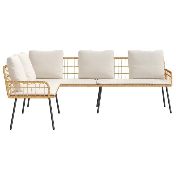 vidaXL Sof&aacute; com almofada Castanho 61 x 123 x 82cm Metal