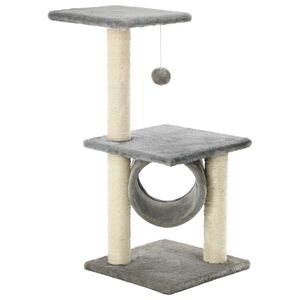 vidaXL &Aacute;rvore com postes arranhadores sisal 65 cm cinzento