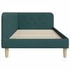 vidaXL Estrutura de Cama de Canto Verde Escuro 90 x 190 cm tecido