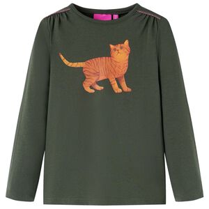 T-shirt de manga comprida para crian&ccedil;a caqui 92