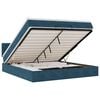 vidaXL Estrutura de cama otomana com colch&atilde;o 180x200 cm azul escuro