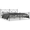 vidaXL Estrutura de cama com cabeceira e p&eacute;s 193x203 cm metal preto
