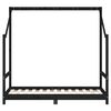 vidaXL Estrutura de cama infantil 2x(80x160) cm pinho maciço preto