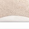vidaXL Tapete Shaggy Antiderrapante Creme 120 x 120 cm PP