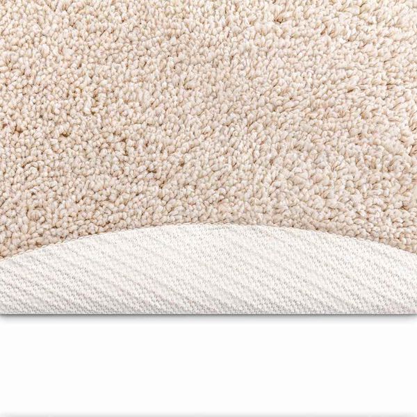 vidaXL Tapete Shaggy Antiderrapante Creme 120 x 120 cm PP