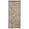 vidaXL Cortina anti-insetos 90x220 cm chenille bege e castanho