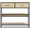 vidaXL Mesa consola 90x35x80 cm derivados de madeira carvalho sonoma