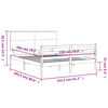 vidaXL Estrutura de cama King Size com cabeceira madeira maciça