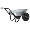 vidaXL Carrinho de M&atilde;o Prata e Preto 80 L 120 kg A&ccedil;o Galvanizado