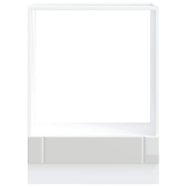 vidaXL Armário Forno Lucca derivados de madeira branco brilhante