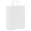 vidaXL Sacos de papel 250 unid com al&ccedil;as branco 32x12x42 cm