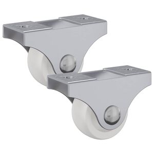 vidaXL Roda 2 unid. Branco 42 x 11,5 x 29 mm Ferro