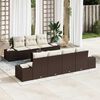 vidaXL Conjunto de Sofá de Jardim 8 pcs Castanho Rattan Sintético
