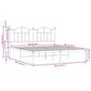 vidaXL Estrutura de cama com cabeceira 160x200 cm metal preto