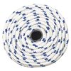 vidaXL Corda de barco 14 mm 100 m polipropileno branco