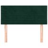 vidaXL Cabeceira de cama veludo 80x5x78/88 cm verde-escuro