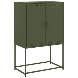 vidaXL Aparador alto 68,5x38,5x107 cm a&ccedil;o verde azeitona