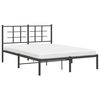 vidaXL Estrutura de cama com cabeceira 140x200 cm metal preto