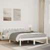vidaXL Cama extra longa sem colch&atilde;o 140x210 cm pinho maci&ccedil;o branco