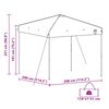 vidaXL Tenda de Toldo Manual Laranja 290 x 290 x 251 cm tecido