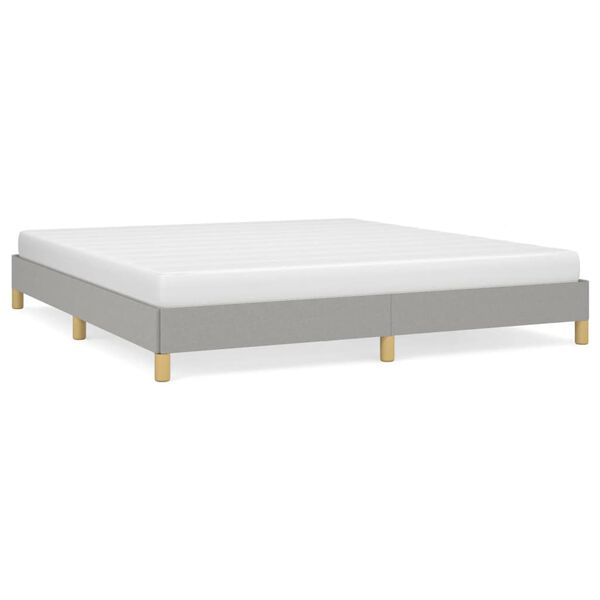 vidaXL Estrutura de cama sem colch&atilde;o 180x200 cm tecido cinzento-claro