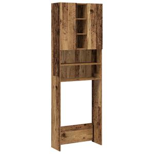vidaXL Arm&aacute;rio m&aacute;quina de lavar roupa 64x25,5x190 cm madeira velha
