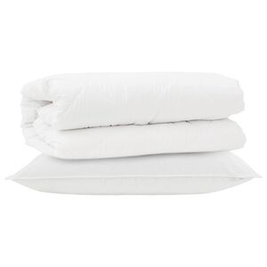 vidaXL Conjunto de Edredom com travesseiro 2 pcs Branco Microfibra