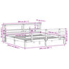 vidaXL Estrutura de cama com cabeceira 200x200 cm pinho maci&ccedil;o