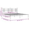 vidaXL Estrutura de cama com cabeceira 183x213 cm metal preto