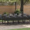 vidaXL Conjunto de Jantar para Jardim 17 pcs Preto A&ccedil;o