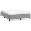 vidaXL Estrutura de cama sem colch&atilde;o, cinza claro, 152x203 cm, tamanho Queen, veludo