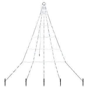 vidaXL &Aacute;rvore de Natal LED com Estacas para o Solo Branco frio 182 cm