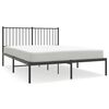 vidaXL Estrutura de cama com cabeceira 140x200 cm metal preto